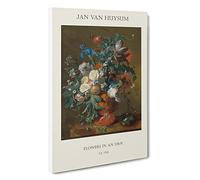 Big Box Art Still Life with Flowers Vol.7 Jan Van Huysum Canvas Wall Art Framed Picture Print, 30 x 20 Inch (76 x 50 cm), Exhibition
