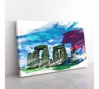 Big Box Art Stonehenge Wiltshire (8) V2 Canvas Wall Art Print Ready to Hang Picture, 76 x 50 cm (30 x 20 Inch), Multi-Coloured