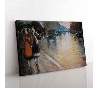 Big Box Art Street in Berlin by Lesser URY Canvas Wall Art Print Ready to Hang Picture, 76 x 50 cm (30 x 20 Inch), Brown, Black, Grey