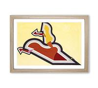 Big Box Art Study in Rhythm by Joseph Schillinger Framed Wall Art Picture Print Ready to Hang, Oak A2 (62 x 45 cm)