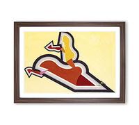 Big Box Art Study in Rhythm by Joseph Schillinger Framed Wall Art Picture Print Ready to Hang, Walnut A2 (62 x 45 cm)