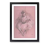 Big Box Art Study of A Ballet Ballerina Dancer Vol.3 by Edgar Degas Framed Wall Art Picture Print Ready to Hang, Black A2 (62 x 45 cm)