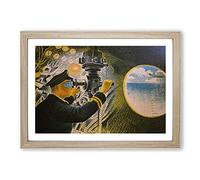 Big Box Art Submarine by Eric Ravilious Framed Wall Art Picture Print Ready to Hang, Oak A2 (62 x 45 cm)