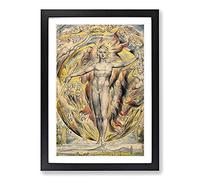 Big Box Art Sun at His Eastern Gate by William Blake Framed Wall Art Picture Print Ready to Hang, Black A2 (62 x 45 cm)