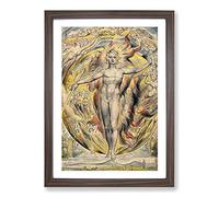 Big Box Art Sun at His Eastern Gate by William Blake Framed Wall Art Picture Print Ready to Hang, Walnut A2 (62 x 45 cm)