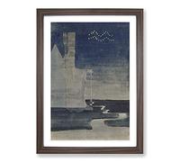 Big Box Art Sun Passing Aquarius by Mikalojus Konstantinas Framed Wall Art Picture Print Ready to Hang, Walnut A2 (62 x 45 cm)