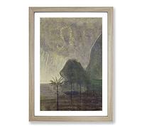 Big Box Art Sun Passing Leo by Mikalojus Konstantinas Framed Wall Art Picture Print Ready to Hang, Oak A2 (62 x 45 cm)