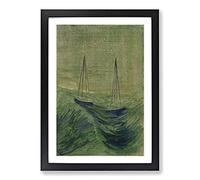 Big Box Art Sun Passing Libra by Mikalojus Konstantinas Framed Wall Art Picture Print Ready to Hang, Black A2 (62 x 45 cm)