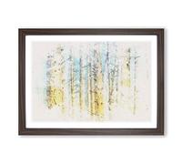 Big Box Art Sunlight Upon The Trees Watercolour Framed Wall Art Picture Print Ready to Hang, Walnut A2 (62 x 45 cm)