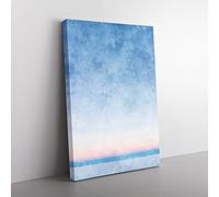 Big Box Art Sunrise at Salar De Uyuni in Bolivia Painting Canvas Wall Art Print Ready to Hang Picture, 76 x 50 cm (30 x 20 Inch), Blue, Blue, White