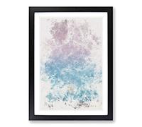 Big Box Art Super Blue Blood Moon Eclipse Watercolour Framed Wall Art Picture Print Ready to Hang, Black A2 (62 x 45 cm)