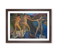 Big Box Art Suzanne Valadon Casting of The Net Framed Wall Art Picture Print Ready to Hang, Walnut A2 (62 x 45 cm)