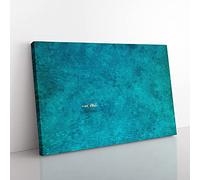 Big Box Art Swimmer in The Sea Painting Canvas Wall Art Print Ready to Hang Picture, 76 x 50 cm (30 x 20 Inch), Turquoise, Turquoise, Turquoise