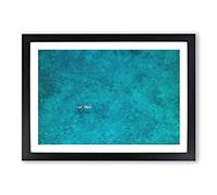 Big Box Art Swimmer in The Sea Painting Framed Wall Art Picture Print Ready to Hang, Black A2 (62 x 45 cm)
