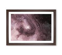 Big Box Art Swirling Passions in Abstract Framed Wall Art Picture Print Ready to Hang, Walnut A2 (62 x 45 cm)