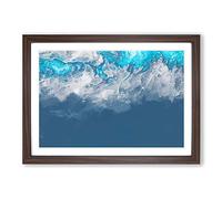 Big Box Art Take A Chance in Abstract Framed Wall Art Picture Print Ready to Hang, Walnut A2 (62 x 45 cm)