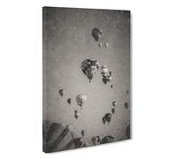 Big Box Art Taking a Hot Air Balloon Ride Canvas Wall Art Framed Picture Print, 30 x 20 Inch (76 x 50 cm), Grey, Black