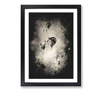 Big Box Art Taking a Hot Air Balloon Ride Paint Splash Framed Wall Art Picture Print Ready to Hang, Black A2 (62 x 45 cm)