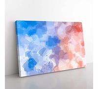 Big Box Art Taking Chances in Abstract Canvas Wall Art Print Ready to Hang Picture, 76 x 50 cm (30 x 20 Inch), Blue, Pink, Blue, Pink
