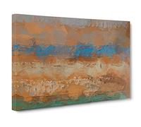 Big Box Art Taking It Easy in Abstract Canvas Wall Art Framed Picture Print, 30 x 20 Inch (76 x 50 cm), Grey, Brown, Teal
