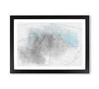 Big Box Art Tempodrom in Berlin in Abstract Framed Wall Art Picture Print Ready to Hang, Black A2 (62 x 45 cm)