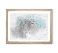 Big Box Art Tempodrom in Berlin in Abstract Framed Wall Art Picture Print Ready to Hang, Oak A2 (62 x 45 cm)