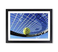 Big Box Art Tennis Ball Framed Wall Art Picture Print Ready to Hang, Black A2 (62 x 45 cm)