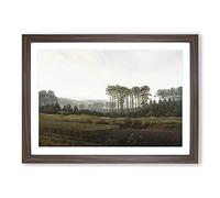 Big Box Art The Afternoon by Caspar David Friedrich Framed Wall Art Picture Print Ready to Hang, Walnut A2 (62 x 45 cm)