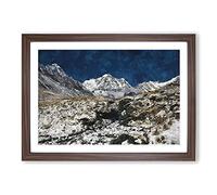 Big Box Art The Annapurna Sanctuary in Nepal Painting Framed Wall Art Picture Print Ready to Hang, Walnut A2 (62 x 45 cm)