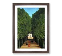 Big Box Art The Avenue in The Park by Henri Rousseau Framed Wall Art Picture Print Ready to Hang, Walnut A2 (62 x 45 cm)