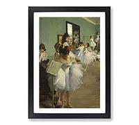 Big Box Art The Ballet Class Vol.2 by Edgar Degas Framed Wall Art Picture Print Ready to Hang, Black A2 (62 x 45 cm)