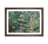 Big Box Art The Brook by Paul Cezanne Framed Wall Art Picture Print Ready to Hang, Walnut A2 (62 x 45 cm)