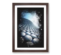 Big Box Art The Bullring in Birmingham Paint Splash Framed Wall Art Picture Print Ready to Hang, Walnut A2 (62 x 45 cm)