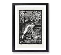 Big Box Art The Cat by Edouard Manet Framed Wall Art Picture Print Ready to Hang, Black A2 (62 x 45 cm)