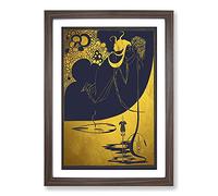 Big Box Art The Climax in Gold by Aubrey Beardsley Framed Wall Art Picture Print Ready to Hang, Walnut A2 (62 x 45 cm)