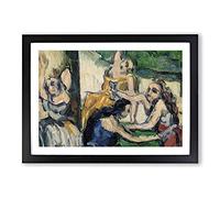 Big Box Art The Courtesans by Paul Cezanne Framed Wall Art Picture Print Ready to Hang, Black A2 (62 x 45 cm)