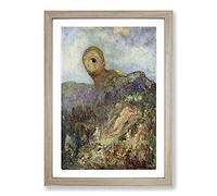 Big Box Art The Cyclops by Odilon Redon Framed Wall Art Picture Print Ready to Hang, Oak A2 (62 x 45 cm)
