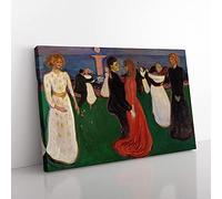 Big Box Art The Dance of Life by Edvard Munch Canvas Wall Art Print Ready to Hang Picture, 76 x 50 cm (30 x 20 Inch), Black, Brown, Purple