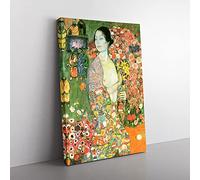 Big Box Art The Dancer by Gustav Klimt Canvas Wall Art Print Ready to Hang Picture, 76 x 50 cm (30 x 20 Inch), Green, Cream, Gold