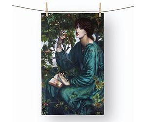 Big Box Art The Day Dream by Dante Gabriel Rossetti - 100% Cotton (72 x 44 cm) Kitchen Tea Towel, Dish Cloth for Drying, Cleaning and Washing - Absorbent and Quick Drying