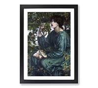 Big Box Art The Day Dream by Dante Gabriel Rossetti Framed Wall Art Picture Print Ready to Hang, Black A2 (62 x 45 cm)