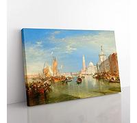 Big Box Art The Dogana and San Giorgio Maggiore by Joseph Mallord William Turner Canvas Wall Art Print Ready to Hang Picture, 76 x 50 cm (30 x 20 Inch), Grey, Blue, Cream