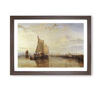 Big Box Art The Dort Packet Boat by Joseph Mallord William Turner Framed Wall Art Picture Print Ready to Hang, Walnut A2 (62 x 45 cm)