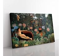 Big Box Art The Dream by Henri Rousseau Canvas Wall Art Print Ready to Hang Picture, 76 x 50 cm (30 x 20 Inch), Green, Black, Green