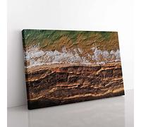 Big Box Art The Earth Tones Canvas Wall Art Print Ready to Hang Picture, 76 x 50 cm (30 x 20 Inch), Brown, Olive, Green