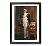 Big Box Art The Emperor Napoleon by Jacques Louis-David Framed Wall Art Picture Print Ready to Hang, Black A2 (62 x 45 cm)