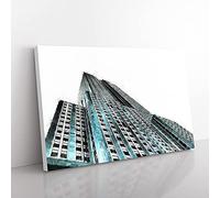 Big Box Art The Empire State Building Painting Canvas Wall Art Print Ready to Hang Picture, 76 x 50 cm (30 x 20 Inch), White, Black, Grey, Black