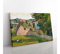 Big Box Art The Field of Derout-Lollichon by Paul Gauguin Canvas Wall Art Print Ready to Hang Picture, 76 x 50 cm (30 x 20 Inch), Green, Green, Green