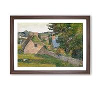 Big Box Art The Field of Derout-Lollichon by Paul Gauguin Framed Wall Art Picture Print Ready to Hang, Walnut A2 (62 x 45 cm)