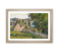 Big Box Art The Field of Derout-Lollichon by Paul Gauguin Framed Wall Art Picture Print Ready to Hang, Oak A2 (62 x 45 cm)
